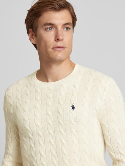 Polo Ralph Lauren Pullover mit Logo-Stitching Ecru 3