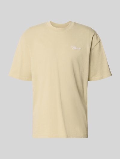 Produktfoto, Oversized Fit T-shirt met gestikt logo van Pegador, heren t-shirt van puur katoen, ronde hals, ruglengte maat M 71 cm