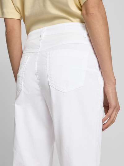 Marc Cain Feminine fit broek met verkorte pasvorm en steekzakken Wit - 3