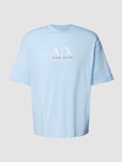 ARMANI EXCHANGE Comfort Fit T-Shirt mit Label-Print Sky 2