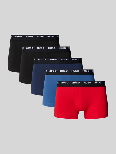 HUGO Boxershort van katoenmix met logostitching in een set van 5 stuks Zwart - 1