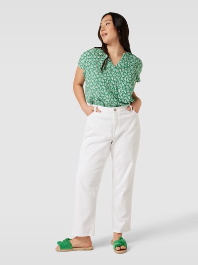 Tom Tailor Plus PLUS SIZE Blusenshirt aus Viskose mit floralem Muster Gruen 1