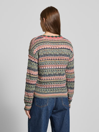 Pepe Jeans Strickpullover mit gerippten Abschlüssen Modell 'NADJA' Weiss 5