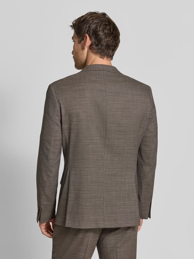 MCNEAL Slim Fit 2-Knopf-Sakko mit Pattentaschen Dunkelbraun 5