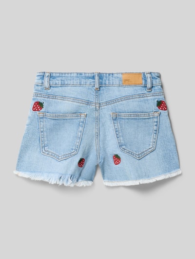 ONLY Regular Fit Jeansshorts aus Baumwoll-Mix Modell 'ROBYN' Hellblau 3