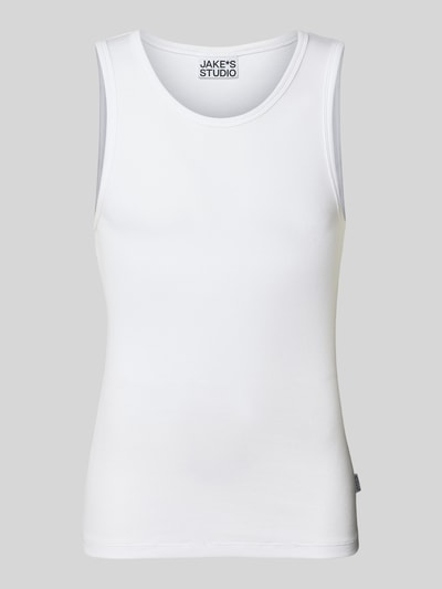JAKE*S STUDIO MEN Tanktop met ronde hals en labeldetail Wit - 2