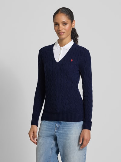 Polo Ralph Lauren Gebreide pullover met kasjmier, model 'KIMBERLY' Marineblauw - 4