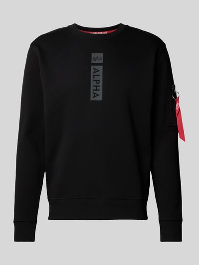 Alpha Industries Sweatshirt met labelprint Zwart - 2