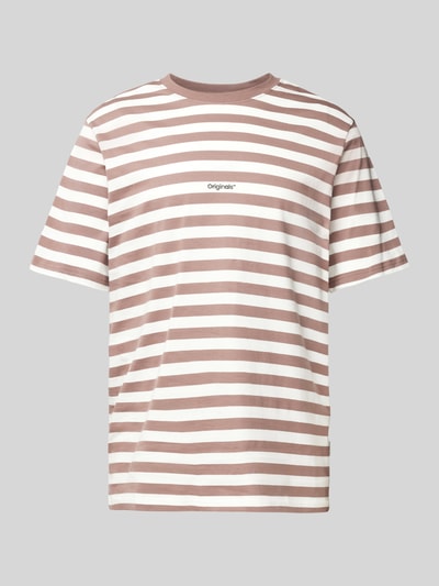 Jack & Jones T-Shirt mit Label-Print Modell 'VESTERBRO' Hellbraun 2