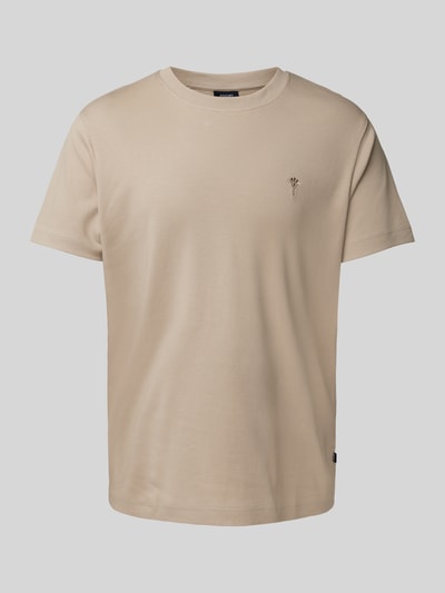 JOOP! Collection T-shirt met labelstitching, model 'Priamo' Beige - 2