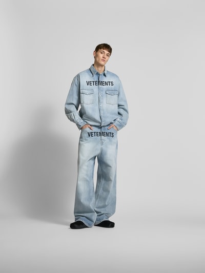 VETEMENTS Freizeithemd in Denim-Optik Jeansblau 1