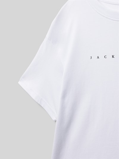 Jack & Jones T-Shirt mit Label-Print Modell 'ESTAR' Weiss 2