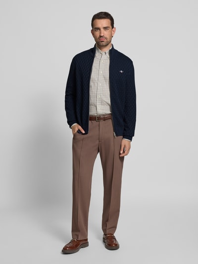 Gant Strickjacke mit Strukturmuster Dunkelblau 1