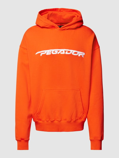 Pegador Oversized Hoodie mit Label-Stitching Modell 'MANOR' Orange 2