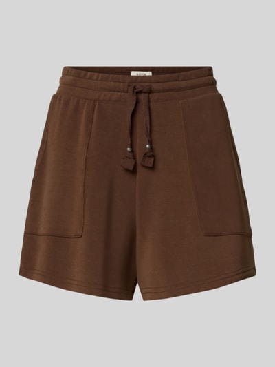 Produktfoto, Sweatshorts mit Seitentaschen von Scotch & Soda, braun, gerader Schnitt, Elastischer-Material-Mix mit Lyocell-Anteil, Tunnelzug, Größe S, 38 cm Innenbeinlänge
