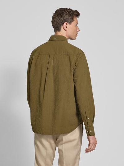 Forét Regular Fit Freizeithemd mit Brusttasche Modell 'HORNET' Khaki 5