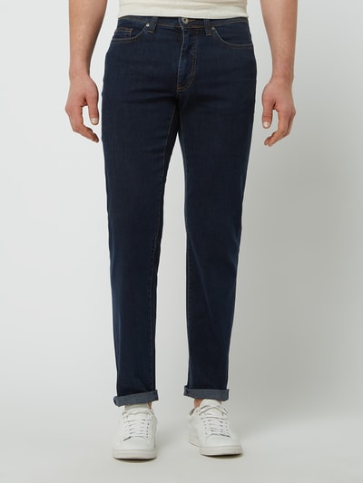 Brax Straight Fit Jeans mit Stretch-Anteil Modell 'Cadiz' Dunkelblau Melange 4