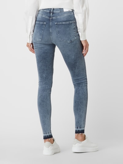 No.1 Skinny fit high waist jeans met stretch  Blauw - 5