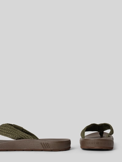 Tommy Hilfiger Teenslippers met gevlochten riempjes Olijfgroen - 2