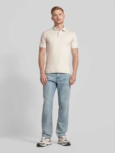 CK Calvin Klein Regular Fit Poloshirt mit Knopfleiste Beige 1