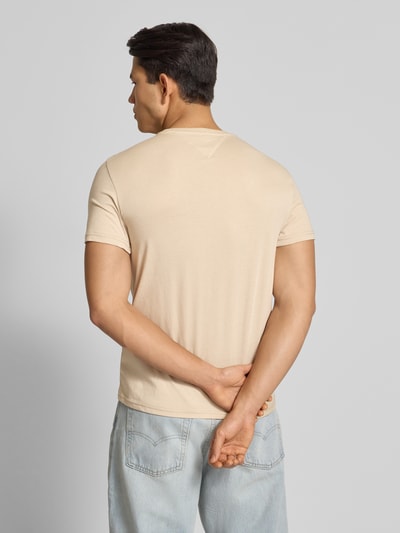 Tommy Jeans Regular fit T-shirt van katoenmix Beige gemêleerd - 5