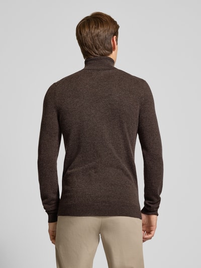 MCNEAL Regular fit coltrui van wolmix met kasjmier Chocoladebruin gemêleerd - 5