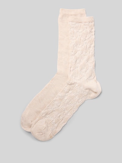 BOSS Sokken van katoenmix in een set van 2 paar Offwhite - 1