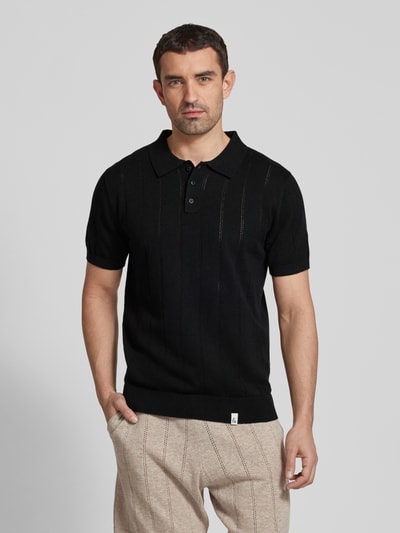 Colours & Sons Slim Fit Poloshirt mit Label-Detail Black 4