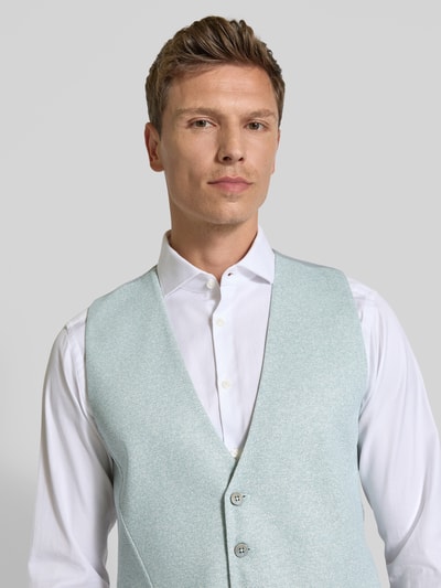 Zuitable Anzugweste mit V-Ausschnitt Modell 'WESLEY' Mint 3