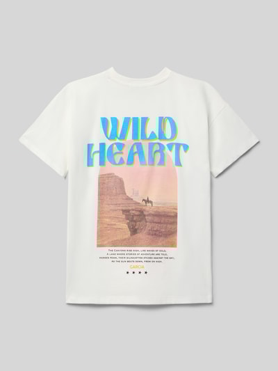 Garcia T-shirt met labeldetails Offwhite - 3