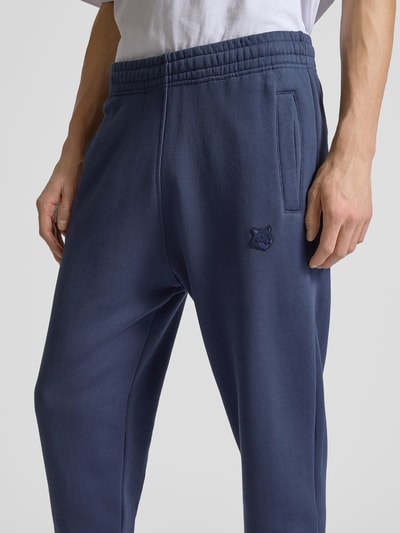 MAISON KITSUNÉ Sweatpants aus reiner Baumwolle Dunkelblau 3