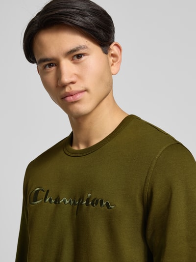 CHAMPION Sweatshirt met labelstitching en ronde hals Groen - 3