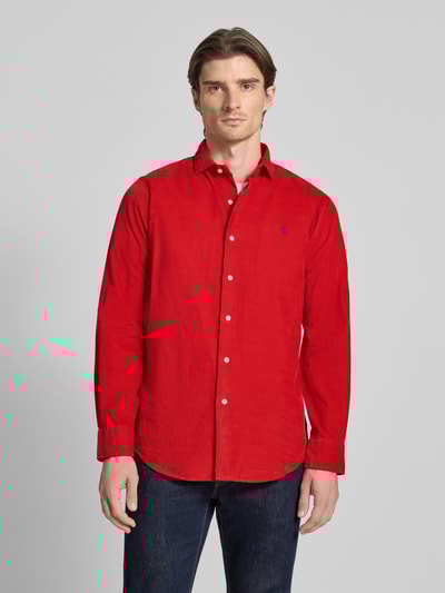 Polo Ralph Lauren Koszula casualowa o kroju regular fit z wyhaftowanym logo model ‘CORDUROY’ Czerwony 4