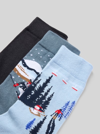 Jack & Jones Socken im 3er-Pack Modell 'SKIING LANDSCAPE' Hellblau 2