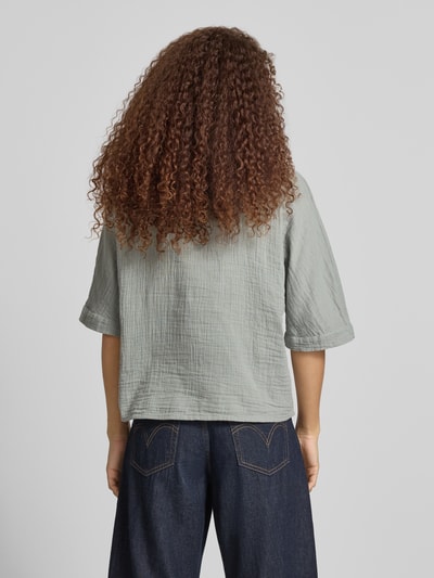 ONLY regular fit overhemdblouse van puur katoen model 'THYRA' Rietgroen - 5