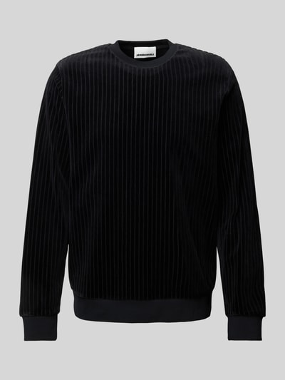 Armedangels Sweatshirt mit Strukturmuster Modell 'BENJAARO' Black 2