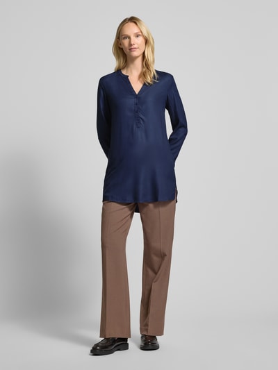 Christian Berg Woman Lange blouse met V-hals Donkerblauw - 1