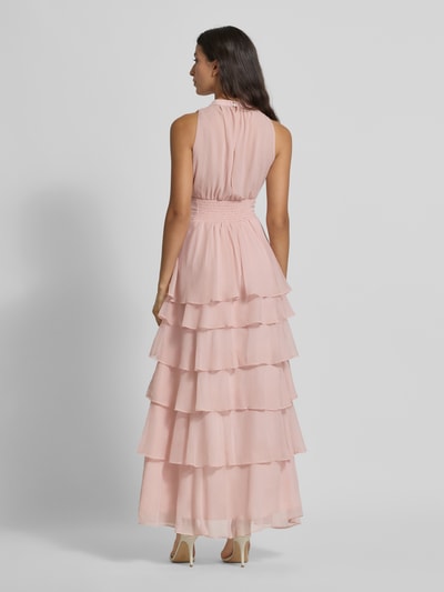 Neo Noir Maxikleid im Stufen-Look Modell 'MARLI SOLID CHIFFON DRESS' Hellrosa 5