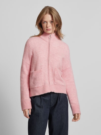 Selected Femme Cardigan mit durchgehendem Reißverschluss Modell 'SIA' Rosa 4