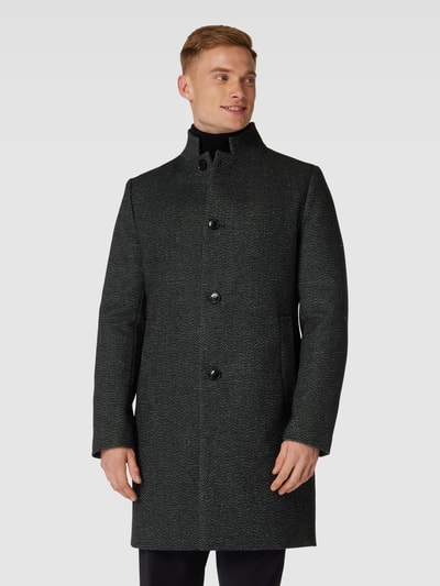 Cinque Lange jas met opstaande kraag en steekzakken, model 'Cooper' Donkergrijs - 4