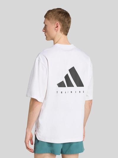 adidas Training Oversize Sport-T-Shirt mit Logo-Print Weiss 4