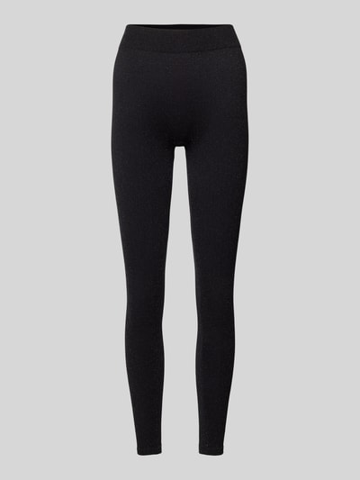 Guess Activewear Leggings in Ripp-Optik mit elastischem Bund Black 1