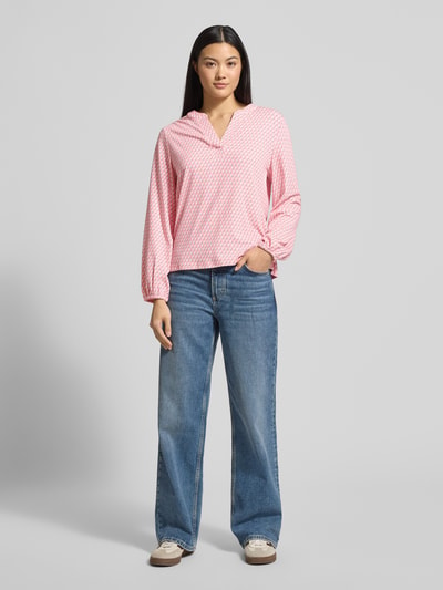 Smith and Soul Longsleeve mit V-Ausschnitt Pink 1