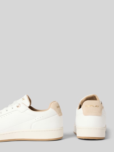 Replay Ledersneaker mit Label-Prints Modell 'SMASH CHOICE' Weiss 2