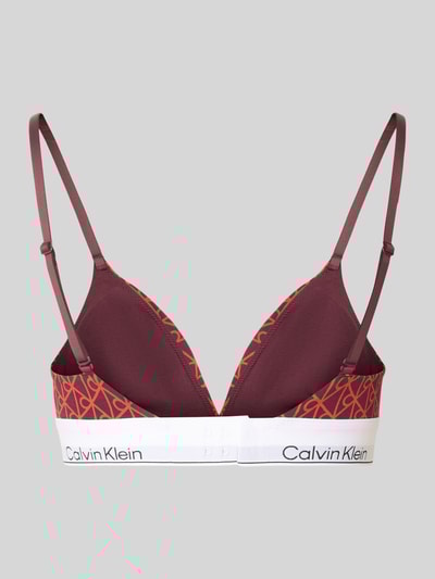 Calvin Klein Underwear Bralette met logostitching, model 'Triangle' Rood - 3
