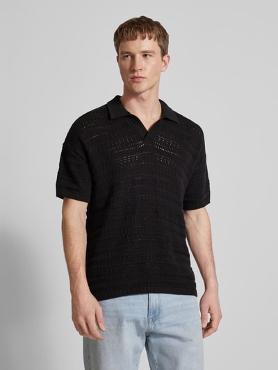 Only & Sons Poloshirt mit Strukturmuster Modell 'GRAYSON' Black 4