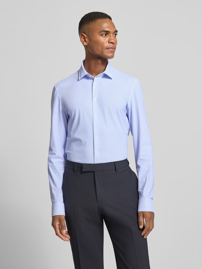 Jake*s Super slim fit zakelijk overhemd met kentkraag Bleu - 4