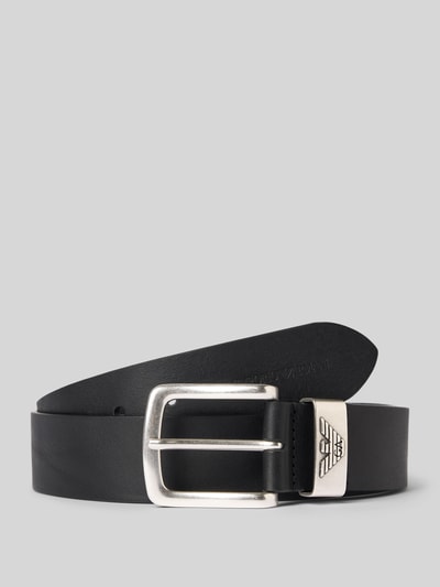 Emporio Armani Ledergürtel mit Label-Prägung Black 1