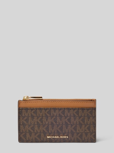 MICHAEL Michael Kors Portemonnaie mit Logo-Detail Modell 'Jet Set' Dunkelbraun 1