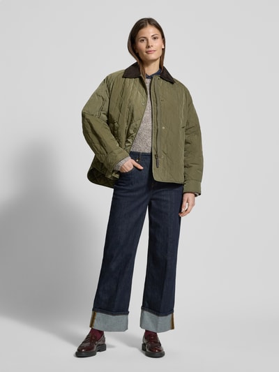 Weekend Max Mara Steppjacke mit Leistentaschen Modell 'BEBER' Khaki 1